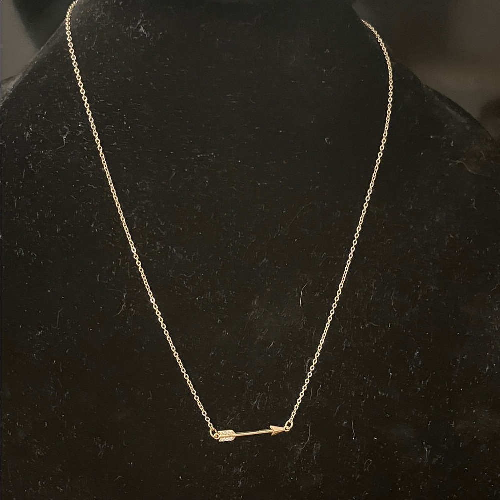 Gold Arrow Pendant Necklace